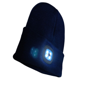 Czapka akrylowa czarn. z oświetl. CZARNA